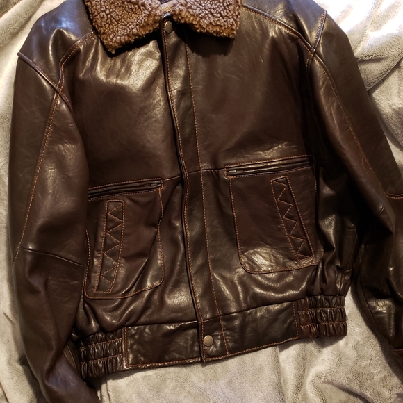 Leather bomber jacket Wilson's handmade